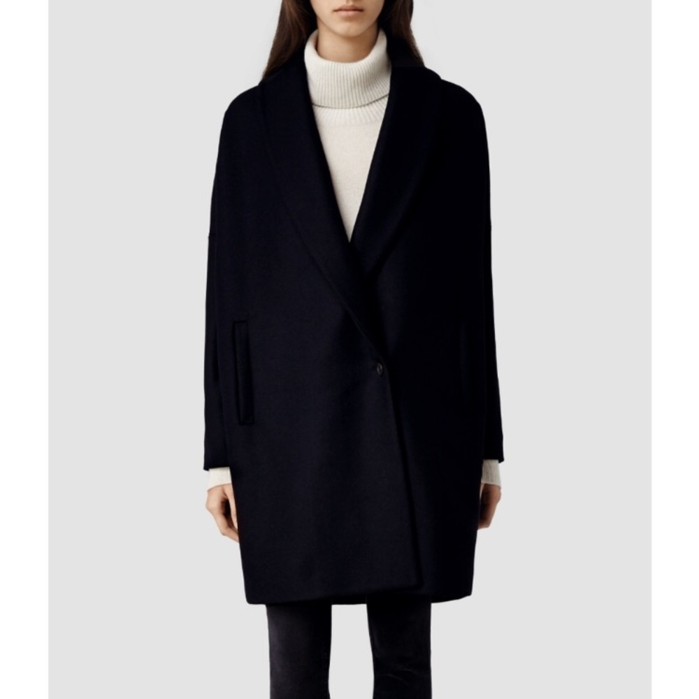 All saints black coat
